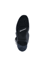 Stivali Alpinestars Tech 7 Enduro 2026, Nero Antracite Bianco, vista inferiore della suola a doppia mescola specifica per l'Enduro, trama del battistrada per trazione fuoristrada, logo Alpinestars bianco e indicatore del limite di usura