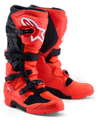 Alpinestars Stivali Tech 7 Enduro, stivali da motocross e off-road da uomo, rossi e neri, con protezioni in TPU e sistema di chiusura a fibbia