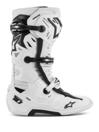Alpinestars Tech 10 Supervented Boots, stivali da motocross e fuoristrada, bianco e nero, con fibbie regolabili multiple, pannelli di ventilazione traforati e design alto protettivo e robusto