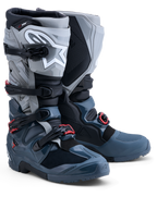 Alpinestars stivali Tech 7 Enduro Drystar, stivali da moto off-road per uomo, grigi e rossi, impermeabili con protezione CE