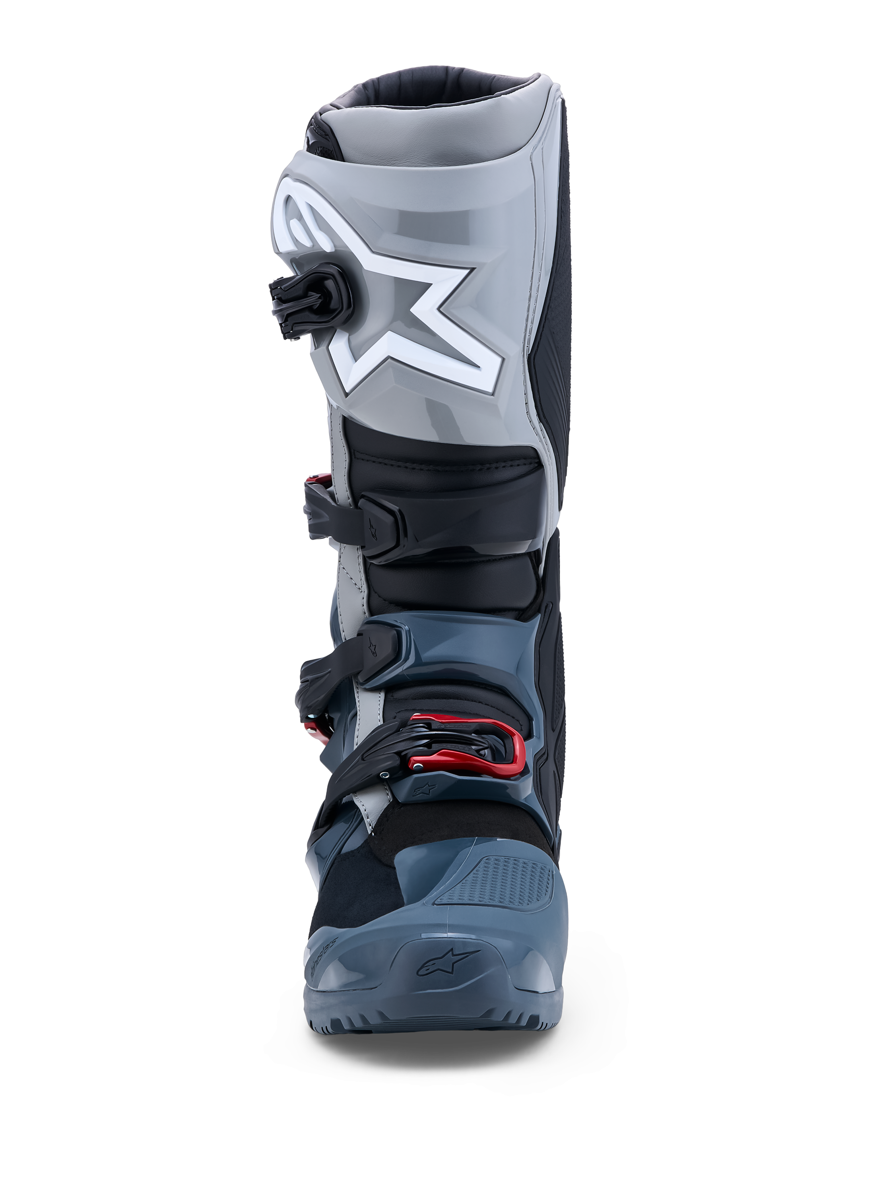 Alpinestars stivali Tech 7 Enduro Drystar®, stivali da moto uomo, grigio e rosso, impermeabili e certificati CE.