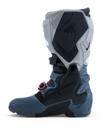 Alpinestars Stivali Tech 7 Enduro Drystar, stivali da moto fuoristrada grigi impermeabili con fibbia rossa, certificati CE