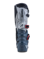 Alpinestars Stivali Tech 7 Enduro Drystar® in grigio scuro e rosso, stivali da moto off-road impermeabili con protezione in TPU, vista posteriore