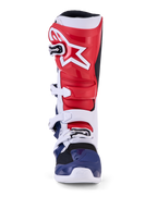Alpinestars Tech 7 Limited Edition Unity, stivali da motocross da uomo, rossi, bianchi e blu, con costruzione in TPU.