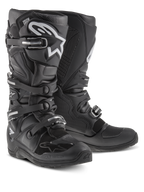Stivali Alpinestars Tech 7 Enduro, stivali da motocross e fuoristrada, nero con logo Alpinestars bianco, quattro fibbie regolabili, piastra tibiale in TPU e suola resistente specifica per l'Enduro