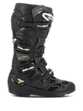 Alpinestars Tech 7 Enduro Drystar Boots, stivali da moto fuoristrada impermeabili, nero con dettagli giallo fluorescente, quattro fibbie argentate, suola robusta ad alta aderenza e costruzione protettiva in TPU per la guida Enduro