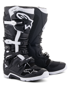Stivali Alpinestars Tech 7 Enduro Drystar®, stivali da moto fuoristrada, nero e bianco, con membrana impermeabile, sistema di chiusura a fibbie multiple e suola specifica per l'enduro per prestazioni off-road