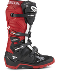 Alpinestars Honda Tech 7 Enduro Drystar® Boots, stivali da moto enduro, nero e rosso acceso con dettagli bianchi, fibbie regolabili multiple, suola robusta per aderenza fuoristrada, tecnologia impermeabile Drystar® e marchi Honda e Tech 7 in evidenza