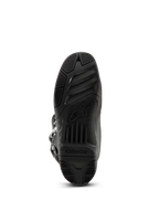 Alpinestars Tech 3 Boots, stivali da motocross, nero, vista inferiore della suola in gomma testurizzata con logo e scritta Alpinestars, design del battistrada ad alta aderenza per prestazioni off-road