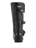 Stivali Alpinestars Tech 3 Enduro, vista posteriore, nero, con contrafforte del tallone in TPU e marchio Tech Series, pannelli flessibili a costine, calzature protettive resistenti per motocross e guida fuoristrada