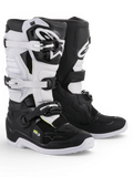 Stivali da motocross Alpinestars Stella Tech 3 da donna, neri e bianchi, con pannelli protettivi in TPU e fibbie regolabili