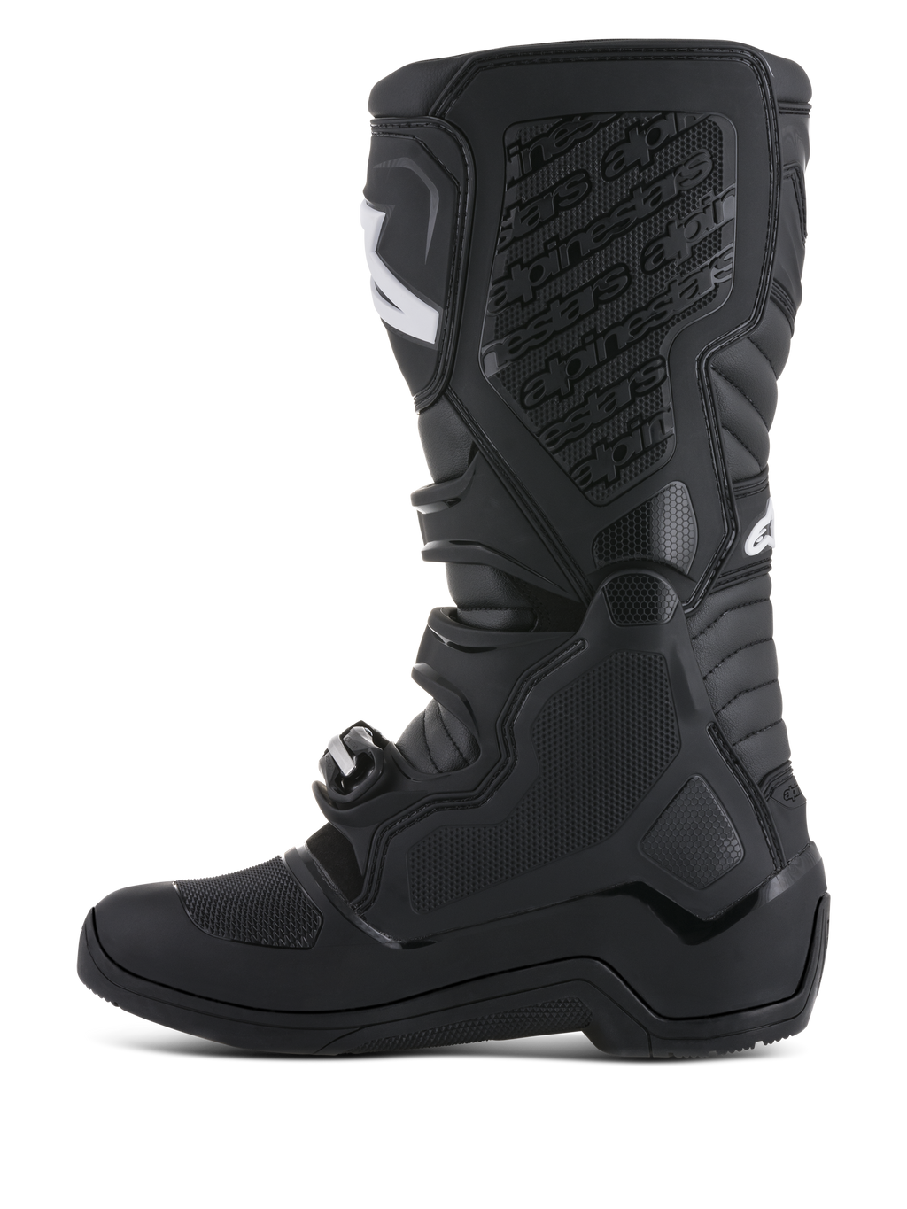 Alpinestars Stivali Tech 5, stivali da moto motocross, nero, con placca tibiale in TPU e pivot biomeccanico, certificati CE
