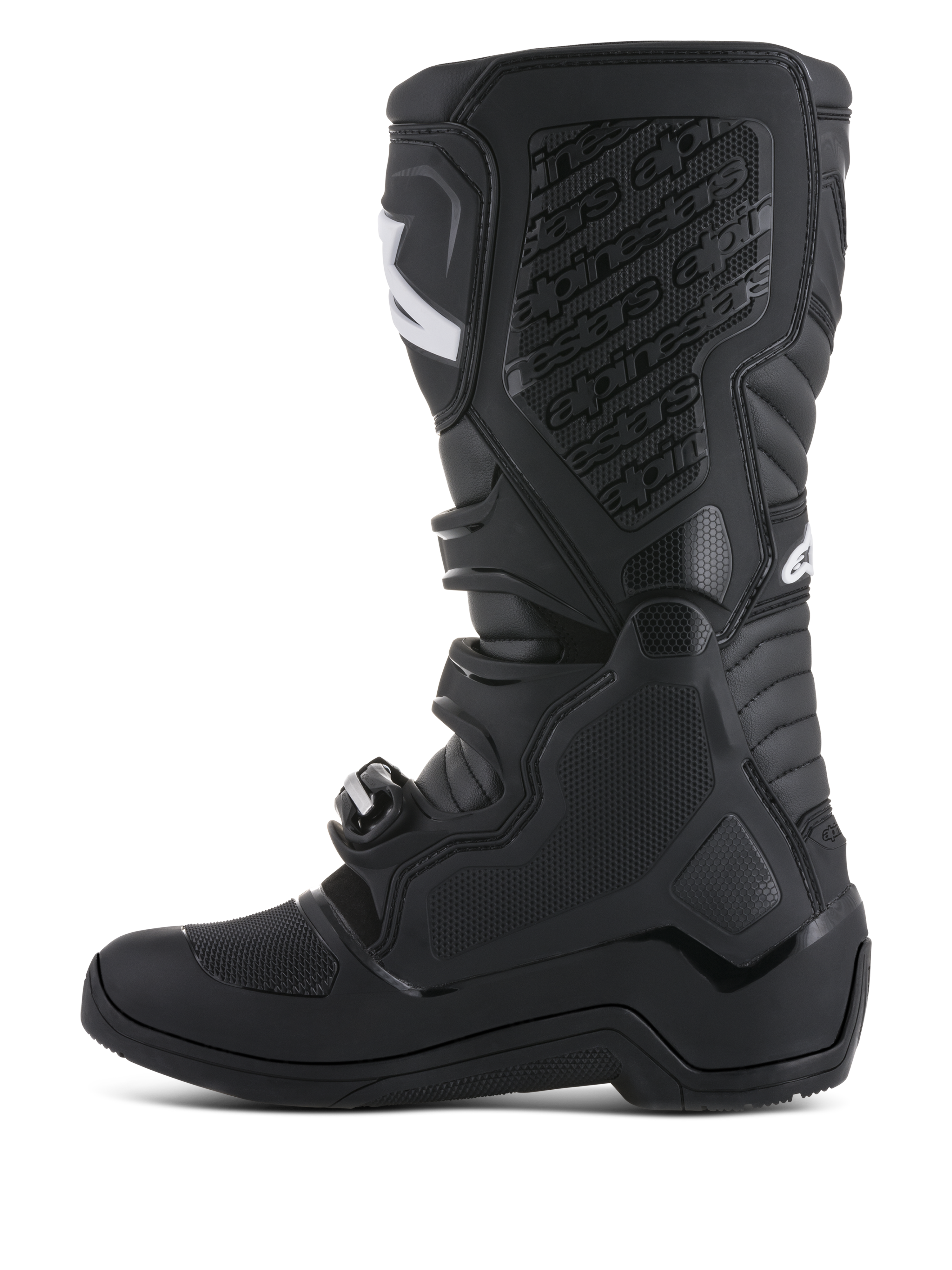Alpinestars Stivali Tech 5, stivali da moto motocross, nero, con placca tibiale in TPU e pivot biomeccanico, certificati CE