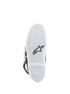 Alpinestars stivali Youth Tech 7S, stivali da motocross, suola bianca con logo Astars nero, motivo con grip testurizzato, materiale in mescola durevole per prestazioni fuoristrada