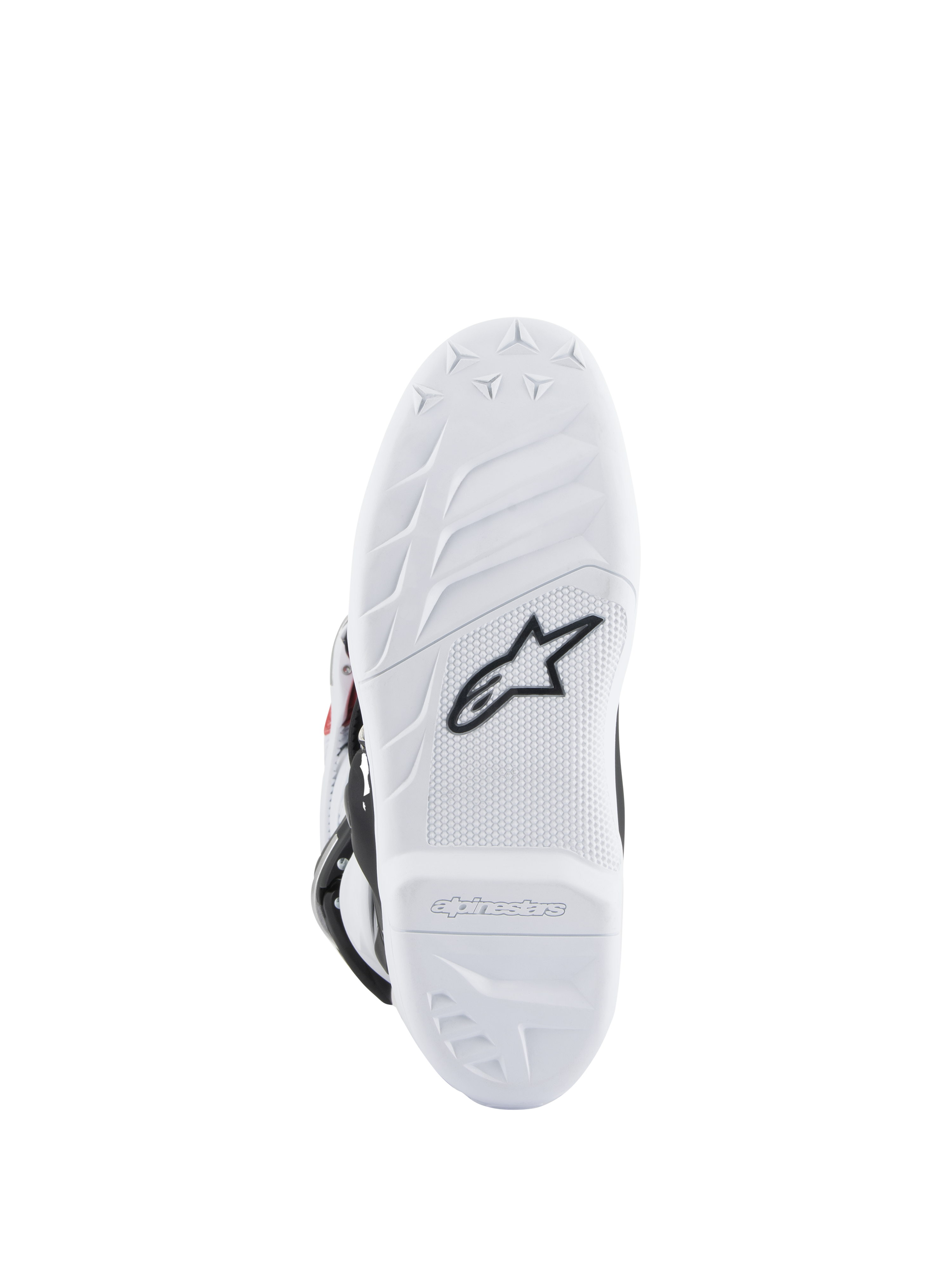Alpinestars stivali Youth Tech 7S, stivali da motocross, suola bianca con logo Astars nero, motivo con grip testurizzato, materiale in mescola durevole per prestazioni fuoristrada