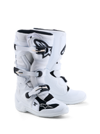 Alpinestars Stivali Tech 7S Ragazzo, stivali da motocross bianchi e neri per ragazzi, protezione in TPU e certificati CE