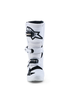 Alpinestars stivali Tech 7S ragazzo, stivali da motocross bianchi e neri con parastinchi in TPU e fibbie regolabili.