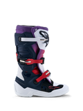 Alpinestars Stivali Tech 7S Ragazzo, stivali da motocross blu scuro, bianco e rosso con protezione in TPU, certificati CE