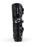 Alpinestars stivali Tech 7 Enduro Gore-Tex, stivali da moto fuoristrada da uomo, neri e grigi scuri, vista posteriore con protezione in TPU, impermeabili e traspiranti