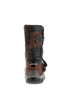 Stivali Alpinestars Belize Drystar®, vista posteriore, marrone oliato e nero, stivali da moto impermeabili per adventure touring con design a polpaccio corto, logo 'BELIZE' a rilievo e robusta protezione per il tallone