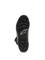 Stivali Alpinestars Belize Drystar®, suola in gomma vulcanizzata nera con battistrada a trama robusta, logo a stella Alpinestars bianco, design con grip durevole per adventure touring