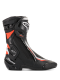 Alpinestars stivali SMX Plus V2, stivali da moto racing da uomo, neri, bianchi e rosso fluorescente, con sistema Multi-Link Control e costruzione in microfibra, certificati CE