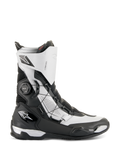 Stivali Alpinestars SP-X BOA®, stivali sportivi da moto a media altezza, nero e argento, con sistema di chiusura BOA Fit System laterale, protezioni in TPU e materiale Rideknit traspirante, design elegante per guida sport touring