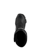 Stivali Alpinestars SMX-6 V3, Nero, vista dall'alto che mostra l'apertura interna e la costruzione della tomaia, calzature da moto ad alte prestazioni con materiali in microfibra e zone di flessione in rete