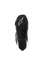 Stivali Alpinestars SMX-6 V3, vista inferiore della suola, gomma nera con motivo grip testurizzato, logo a stella Alpinestars bianco, calzature da moto ad alte prestazioni