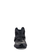 Stivali Alpinestars SMX-1 R V2 Vented, nero, scarpa da moto performante a taglio basso, vista frontale con chiusura a cinturino e protezione della punta in TPU, tomaia in microfibra ventilata