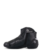 Alpinestars Stivali Stella SMX-1 R V2 da donna, nero, stivale da moto a taglio basso, vista laterale con chiusura a zip, cinturino alla caviglia con logo e struttura in microfibra con protezione del tallone in TPU