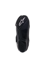 Alpinestars Stivali Stella SMX-1 R V2 da donna, nero, vista dal basso della suola in mescola di gomma con motivo ad alta aderenza e logo a stella bianco Alpinestars, calzature tecniche da moto