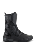 Alpinestars SP-X BOA Drystar Boots, stivali da moto touring, nero e grigio scuro, profilo laterale con sistema di allacciatura rapida BOA e marchio Drystar, design impermeabile di media altezza con rinforzi in mesh e TPU