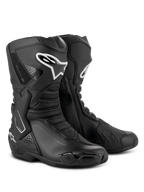 Stivali Alpinestars SMX-6 V3 Drystar®, stivali da moto ad alte prestazioni, nero, con parastinchi in TPU e logo Alpinestars bianco, slider della punta sostituibili e costruzione avanzata in microfibra, abbigliamento per guida sportiva e stradale