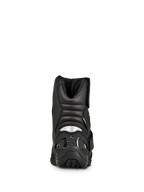 Stivali Alpinestars New Land GORE-TEX, stivali da moto road-touring, nero, vista posteriore con zone di flessione a soffietto imbottite, inserto riflettente sul tallone e suola in gomma resistente