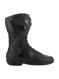 Stivali Alpinestars SMX-6 V3 GORE-TEX, nero e grigio scuro, stivali da moto impermeabili e performanti, dotati di supporto laterale per la caviglia in TPU e protezione per la tibia, costruzione ergonomica in microfibra con pannelli in mesh 3D, logo GORE-TEX sul lato, calzature specializzate per prestazioni su pista e strada