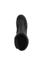 Stivali Alpinestars Air Plus V2 GORE-TEX, nero, vista dall'alto dell'apertura dello stivale, mostra la struttura in mesh traspirante, i pannelli in pelle traforata e il design aerodinamico per il mototurismo.
