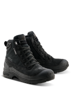 Alpinestars Woman Judy Waterproof Boots, stivali da moto neri, design d'ispirazione combat con chiusura stringata, dotati di etichetta waterproof, costruzione in pelle scamosciata e tessuto e suola in gomma resistente per il massimo comfort in sella e a piedi