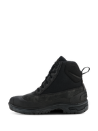 Alpinestars Stivali Judy Waterproof da donna, stivali da moto neri, design high-top d'ispirazione combat con vista di profilo, dotati di lacci e passante posteriore, suola in gomma rialzata, robusta costruzione in pelle e tessuto per guida urbana