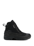 Alpinestars Woman Judy Waterproof Boots, stivali da moto urban da donna, neri, stile combat alto con allacciatura frontale, suola spessa e robusta, etichetta Waterproof e linguetta posteriore, finitura in pelle scamosciata opaca e tessuto