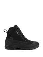 Alpinestars Woman Judy Waterproof Boots, stivali da moto urban da donna, neri, stile combat alto con allacciatura frontale, suola spessa e robusta, etichetta Waterproof e linguetta posteriore, finitura in pelle scamosciata opaca e tessuto