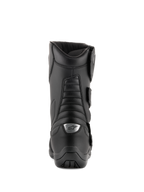 Alpinestars Radon Drystar® Boots, stivali da moto touring, nero, vista posteriore con zone a soffietto e logo argento sul tallone, robusta costruzione in microfibra