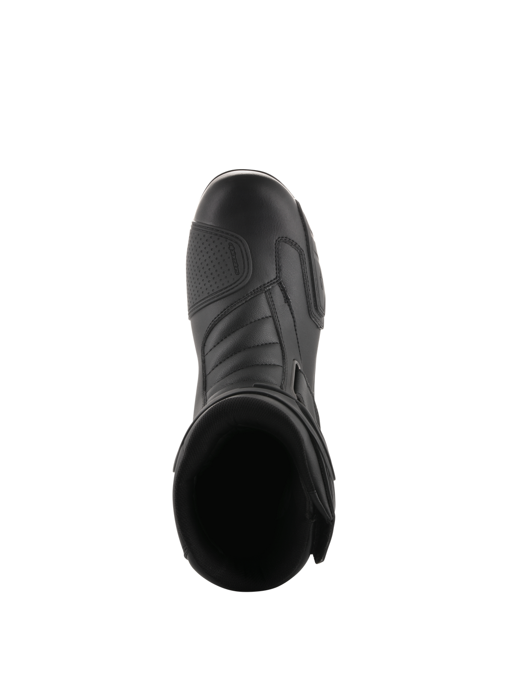 Stivali Alpinestars Radon Drystar®, Nero, vista dall'alto di stivali da moto touring con paracambio rinforzato e punta ergonomica, materiale sintetico per prestazioni impermeabili in ogni stagione