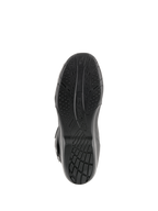 Stivali Alpinestars Radon Drystar®, stivali da moto touring, vista inferiore della suola in mescola vulcanizzata nera con motivi di grip testurizzati e logo Alpinestars