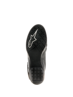 Alpinestars Stivali Stella Valencia Waterproof da donna, nero, vista della suola in gomma testurizzata con motivo grip antiscivolo e logo Astars bianco, progettati per la stabilità nel touring