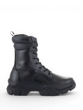 Alpinestars stivali Ava, stivali da moto urban da donna, neri, in pelle con suola rialzata, lacci e zip, certificati CE.