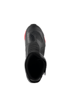 Alpinestars stivali RT-7 Drystar®, stivali da moto touring, nero e rosso, vista dall'alto che mostra l'apertura dello stivale, l'interno e il paracambio testurizzato sulla punta