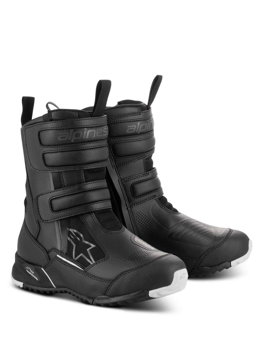 Alpinestars Stella RT-7 Touring Drystar® Boots da donna, nero, stivali da moto touring impermeabili con tripli cinturini in velcro, doppia cerniera e suola robusta con accenti bianchi