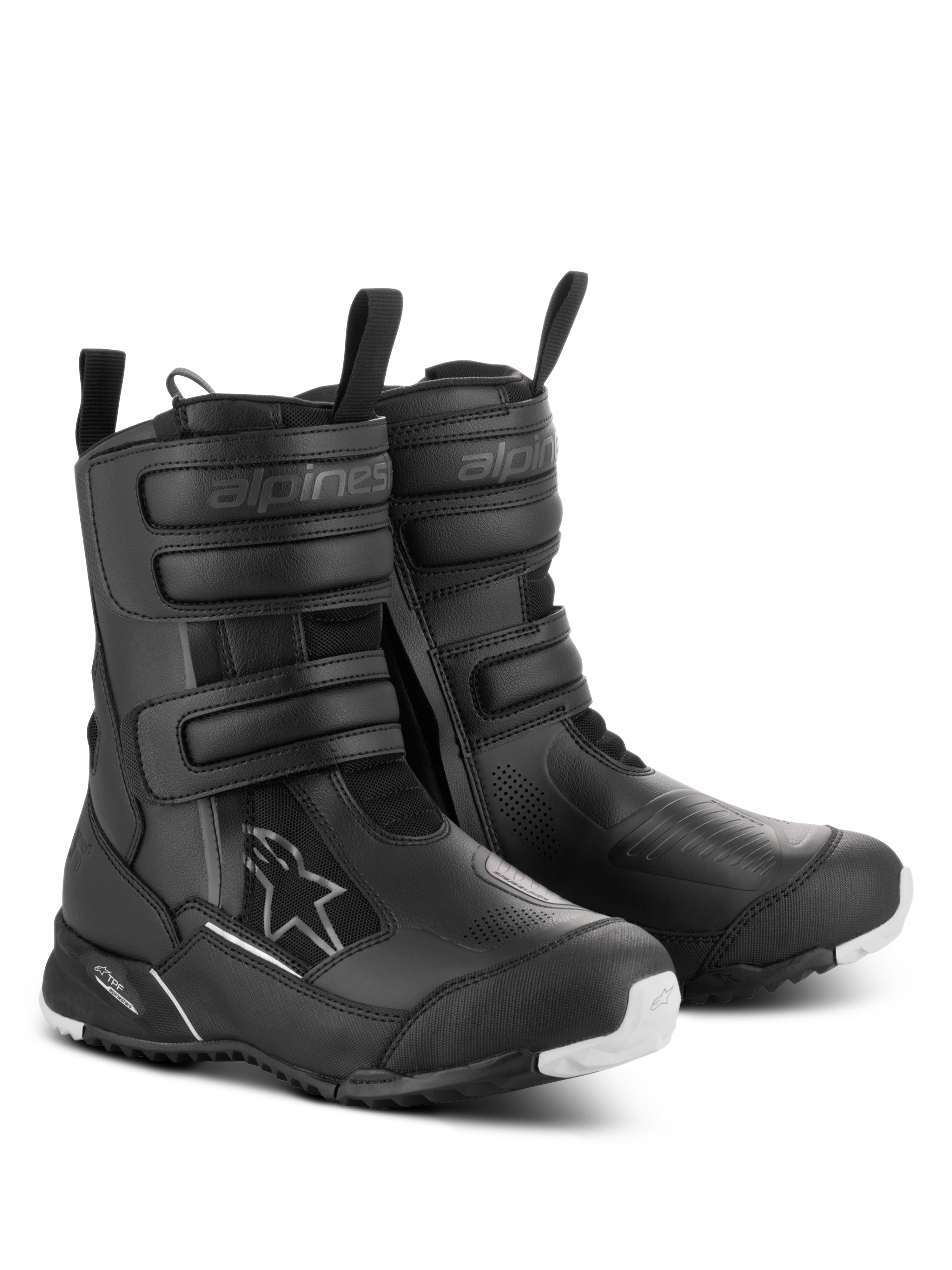 Alpinestars Stella RT-7 Touring Drystar® Boots da donna, nero, stivali da moto touring impermeabili con tripli cinturini in velcro, doppia cerniera e suola robusta con accenti bianchi