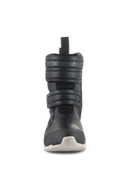 Stivali Alpinestars Stella RT-7 Touring Drystar®, stivali da moto touring da donna, nero, vista frontale con doppia chiusura a strappo in velcro, marchio Alpinestars in rilievo, tomaia tecnica in microfibra e suola a carrarmato di colore chiaro